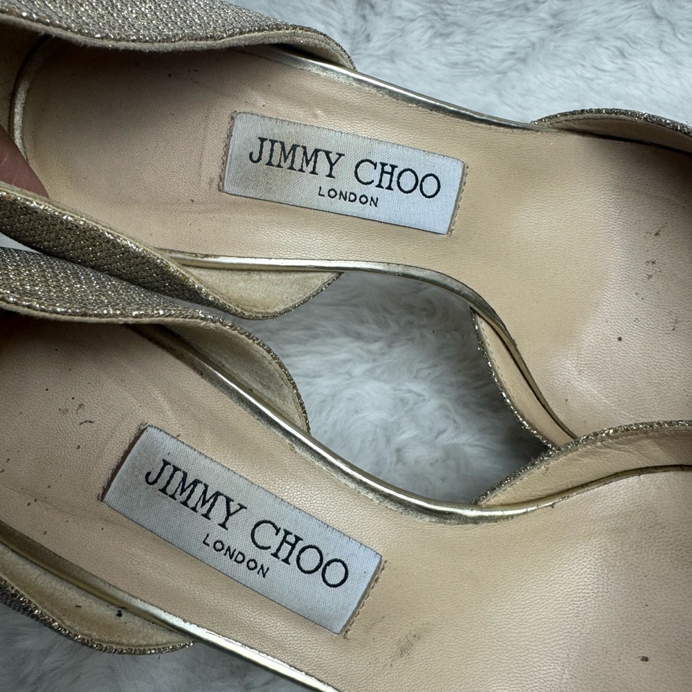 Jimmy Choo Addison 85mm gold goddess heels - Picture 10 of 11